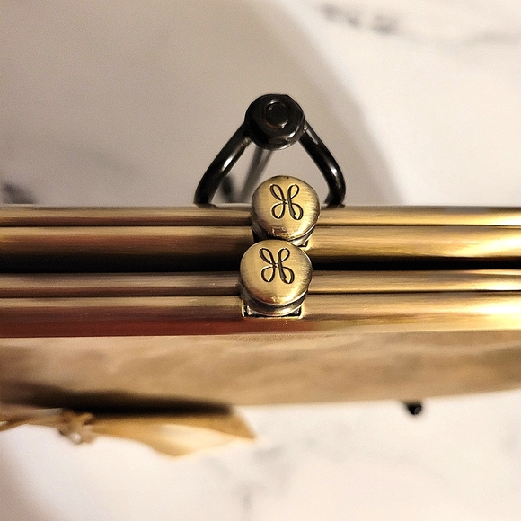 NWT HOBO LE 'Stardust' Metallic Leather with Wanderlust Lining Wallet/Clutch - Picture 2 of 11